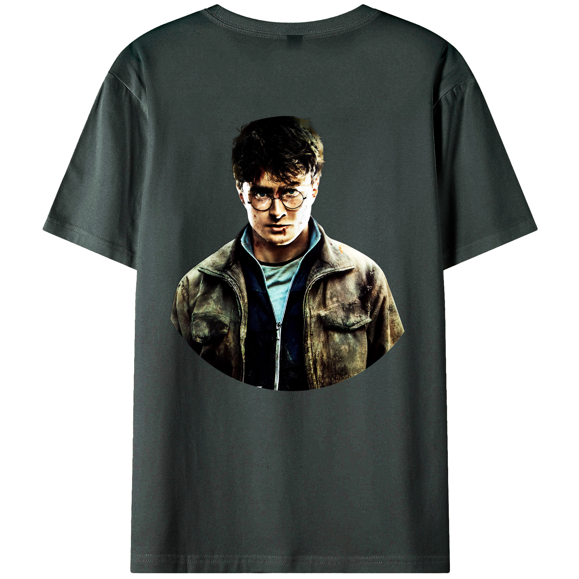 （画像用） Harry Potter ハリー・ポッターシリーズ 綿100％ メンズ半袖Tシャツ（バックプリント） 通気性